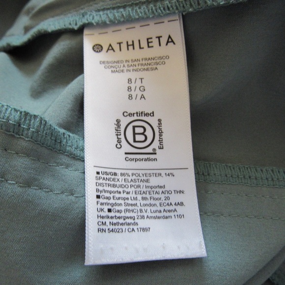 Athleta Brooklyn Heights High Rise Pants 8 Tall Teal Featherweight Stretch Airy - Picture 8 of 9